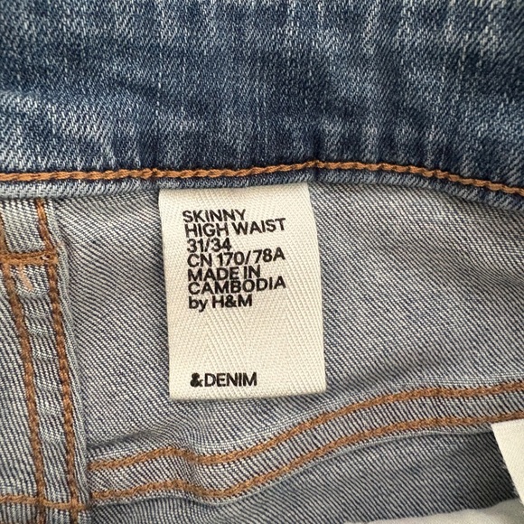 Women’s H&M High Waist Skinny Jean 31x34 - Picture 2 of 6
